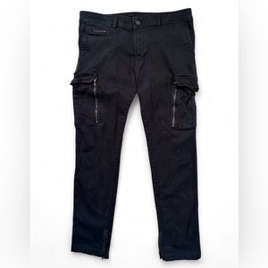 Diesel Cargo Pants Mens 36 Straight Slim Graphite Color Utility Style